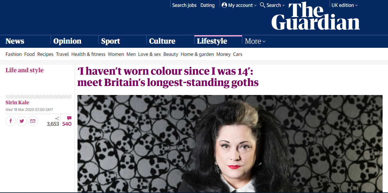 the guardian mature goths